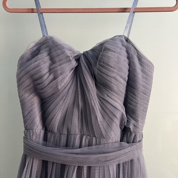 Adrianna Papell Infinity Dress Size 2 Strapless Tulle Convertible Gown in Slate - Picture 5 of 10